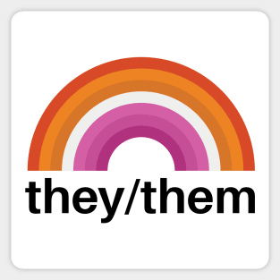 They/Them Pronouns Lesbian Sticker